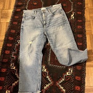Loft  “Made and Loved” Loft classic distressed blue jeans 32p